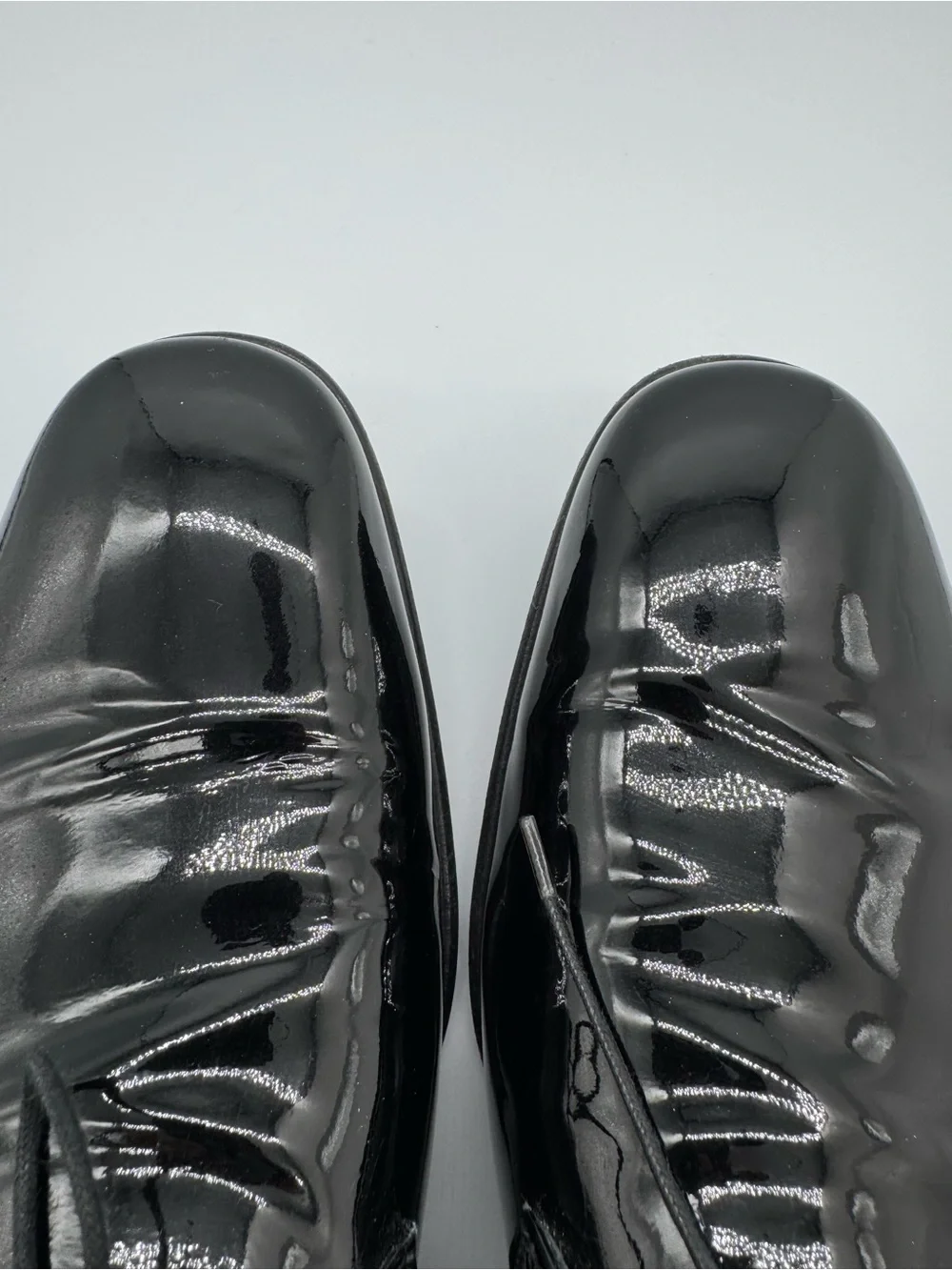 Salvatore Ferragamo Patent Leather Tuxedo Oxfords Black Formal Shoes 10.5 EE